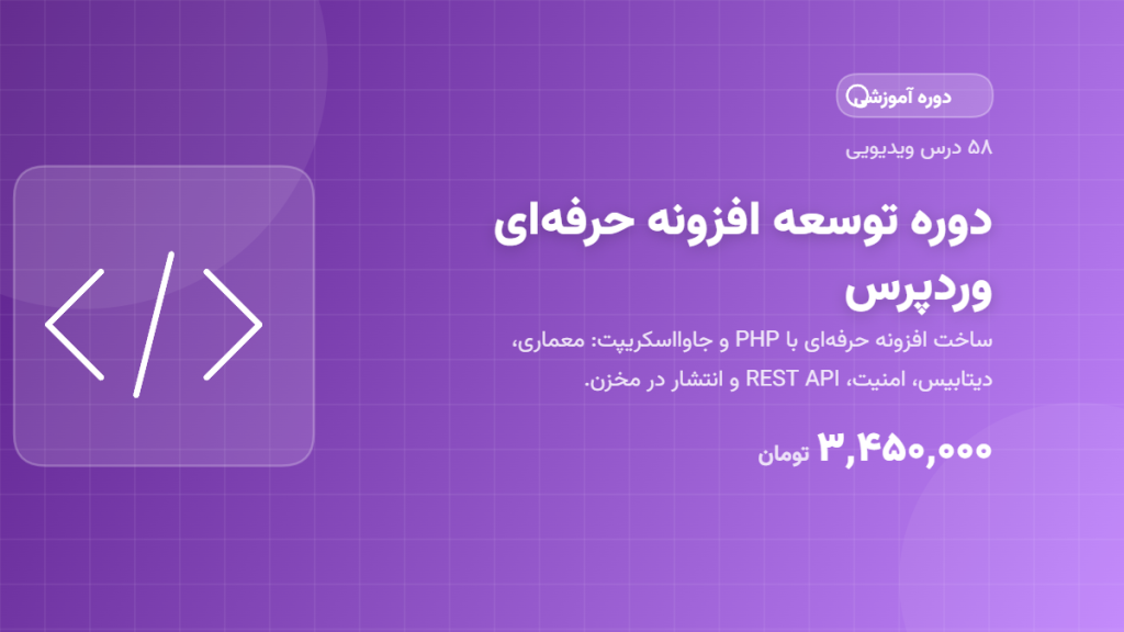دوره توسعه افزونه حرفه‌ای وردپرس