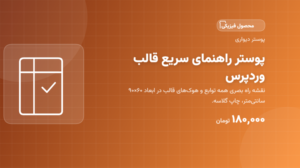 پوستر راهنمای سریع قالب وردپرس